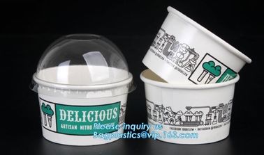 Customized compostable biodegradable 12 oz dessert icecream ice cream cup with lid for ice cream icecream bagease packa