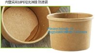 paper soup cups with paper lids hot soup kraft paper cup,disposable kraft paper soup cup with paper lid,bagease package