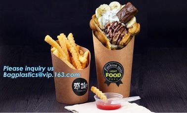 French fries cone,chips french fries packaging,Size Kraft Cardboard Cone French Fries Printed Paper Cones bagease packag