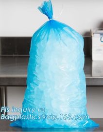 WICKETEDice pop plastic packaging ldpe flat clear polythene bags recycling supplier, Drawstring Closure Plastic Ice Bags