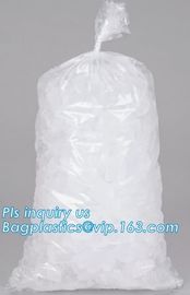 WICKETEDice pop plastic packaging ldpe flat clear polythene bags recycling supplier, Drawstring Closure Plastic Ice Bags