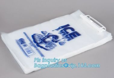 1kg 2kgIce Cube Frozen Bag, 10 lb Ice Bags on Wicket, bag with nylon drawstring for firewood /ice, Preprinted Poly Ice B