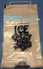 1kg 2kgIce Cube Frozen Bag, 10 lb Ice Bags on Wicket, bag with nylon drawstring for firewood /ice, Preprinted Poly Ice B