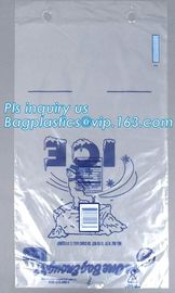 ECO FRIENDLY ICE PACK BAGS, ECO GREEN PACKAGING, BIO ICE BAG, disposable drawstring top crystal clear ice plastic bag,