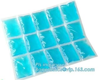 on-toxic plastic material gel ice pack, Refrigerated cooler bags, ice eutectic gel bag for fresh food and beverage, GEL