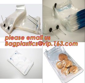 China supply clear food grade poly wicket bags ice bags bread bags with printing,food grade Poly wicket bags bagease pac