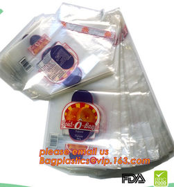 China supply clear food grade poly wicket bags ice bags bread bags with printing,food grade Poly wicket bags bagease pac