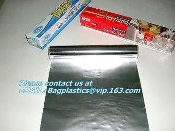 Household Aluminum Foil Rolls Packed Corrugated Box With Plastic Tray Embossed Aluminum Foils, Parchment Paper, Cling Fi