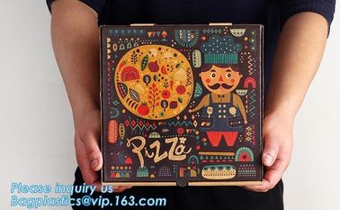 Cheap White Kraft Paper Pizza Packing Box,Customized Color printed white card paper pizza boxes,rectangular pizza boxes