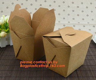 China suppliers wholesale custom disposable food grade kraft packaging paper lunch box for salad food bagease bagplastic