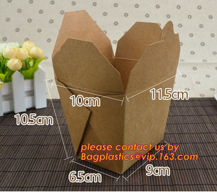 China suppliers wholesale custom disposable food grade kraft packaging paper lunch box for salad food bagease bagplastic