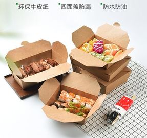 Kraft Paper Lunch Box Disposable Salad Box Food takeaway Packaging Box,supply brown kraft paper lunch box with clear win