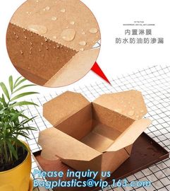 Kraft Paper Lunch Box Disposable Salad Box Food takeaway Packaging Box,supply brown kraft paper lunch box with clear win