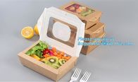Disposable custom printed brown kraft packaging lunch takeaway food paper box,Wholesale Custom Made kraft paper lunch bo