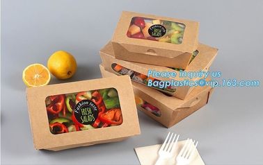 Disposable custom printed brown kraft packaging lunch takeaway food paper box,Wholesale Custom Made kraft paper lunch bo