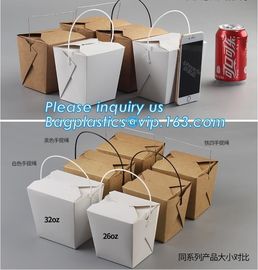 Disposable paper packaging take away lunch box_Wholesale fast food Kraft Paper Box_ custom logo print fast food packagin