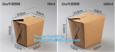 Disposable paper packaging take away lunch box_Wholesale fast food Kraft Paper Box_ custom logo print fast food packagin