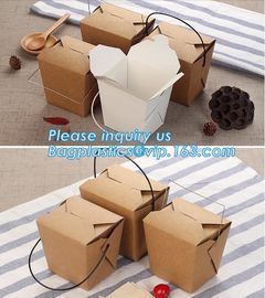 Disposable paper packaging take away lunch box_Wholesale fast food Kraft Paper Box_ custom logo print fast food packagin