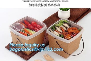 Wholesale design disposable food packaging kraft paper lunch box for food,disposable takeout food packaging kraft paper