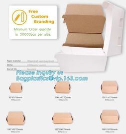 Kraft paper takeaway salad lunch box with customized size,disposable take away kraft paper lunch box/food container