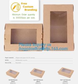 Wholesales custom rectangle die cut packaging lunch food kraft paper corrugated mailer box,Takeout Food Packaging Kraft