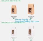 Cheap Cardboard foldable kraft paper lunch box with window,Lunch noodle fast food kraft paper box by customized logo pri