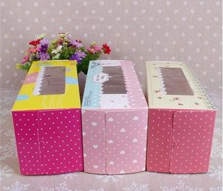 Customized color square white cheap macaron square cake box for packing,embossing cheese cup moon tall cake paper box