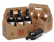 Wholesale custom color printed cardboard corrugated carton wine 6 bottle paper carrier box,craft cardboard bottle 4 pack