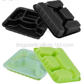 Disposable corn starch plates biodegradable corn starch food container, Disposable PLA Serving Divided Lunch Tray