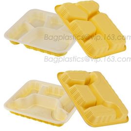 Disposable corn starch plates biodegradable corn starch food container, Disposable PLA Serving Divided Lunch Tray