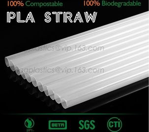 compost plastic drinking straw for drink promotion, juice drink sraw, food grade biodegradable plastic drinking straw