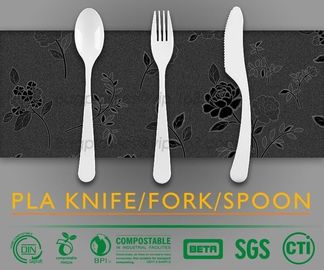 biodegradable and compostable PLA cutlery set, food cutlery set, biodegradable cutlery knife fork spoon