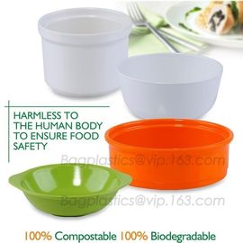 Eco-friendly freshness preservation, waterproof food containers, PLA dinner plate for restaurant use, pla food box for