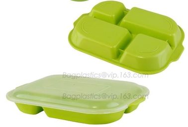 biodegradable plastic melamine fast food 5 compartment divided lunch, hospital food plate, custom disposable food storag