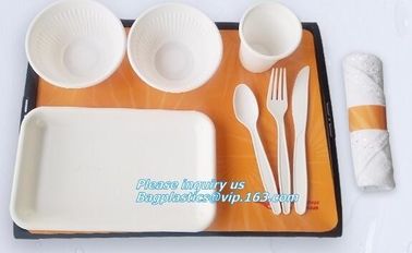 SUGARCANE BAGASSE PLA DINNERWARE BIO ECO TABLEWARE, CUP PLATE BOWL CONTAINER,PLA DISH TRAY, CULTERY BAGPLASTICS BAGEASE