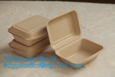 biodegradable sugarcane food container 6inch 450ml to-go burger box,Eco-friendly Biodegradable Corn Starch Food Containe