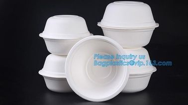 biodegradable sugarcane bagasse bowl,Food Grade Biodegradable Disposable Sugarcane Bagasse Bowl With Lid, pulp bowl pac