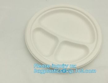 Biodegradable plate food grade green sugarcane bagasse plate,10" sugarcane ecofriendly disposable oval plate bagease pac