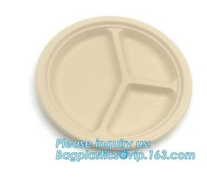 Biodegradable plate food grade green sugarcane bagasse plate,10" sugarcane ecofriendly disposable oval plate bagease pac