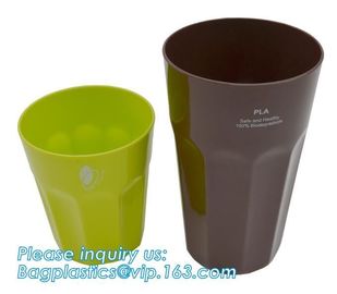 Compostable Rigid cup,PLA Biodegradable,PLA eco-friendly biodegradable plastic cups,PLA 16oz 500ml,cups Coffee To Go Mu