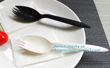 Disposable Biodegradable Corn Starch Fork Knife Spoon / Cutlery for Food,compostable disposable CPLA plastic knife with