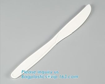 wholesale Biodegradable cPLA plastic white cutlery set,Eco-friendly Disposable Biodegradable Corn Starch Spork-Fork Spoo