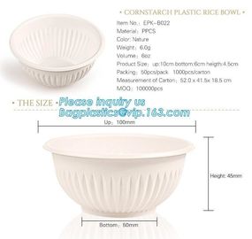 corn starch India curry bowl,Healthy corn starch biodegradable qualitier tableware biodegradable water bowl bagease pac