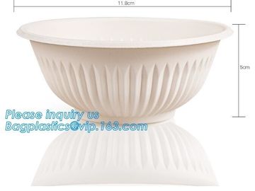 24oz disposable plastic soup bowl corn starch white bowls with lids,Disposable Round Soup Corn Starch Biodegradable Bowl