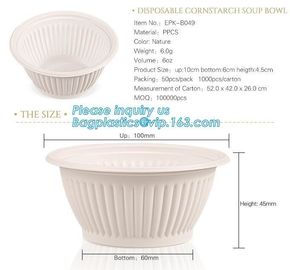 Corn Starch Eco-friendly Microwave Hot Sale Custom Biodegradable Bowl With Lid,Dinnerware corn starch biodegradable disp