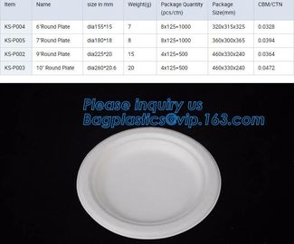 Compostable custom environmental biodegradable trays disposable sugarcane pulp paper plate,Wheat Straw Fiber, Bagasse Su