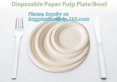 Ecofriendly Paper Pulp Sugarcane Bagasse 10" Round Plates,dessert dinner deep thali paper compostable bioplastic bagasse