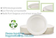 Ecofriendly Paper Pulp Sugarcane Bagasse 10" Round Plates,dessert dinner deep thali paper compostable bioplastic bagasse