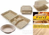 Amazon top seller 2018 1500ml square 3 compartments biodegradable corn starch disposable lunch container bagease bagplas