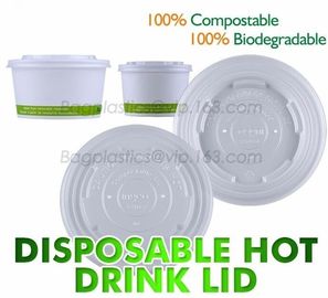 Biodegradable Eco friendly Disposable Cornstarch CPLA Cup,hot sale plastic coffee cup lid manufacturers fit for paper co